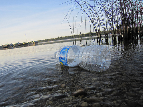 plastic water bottle waste photo