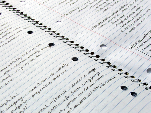 handwritten notes